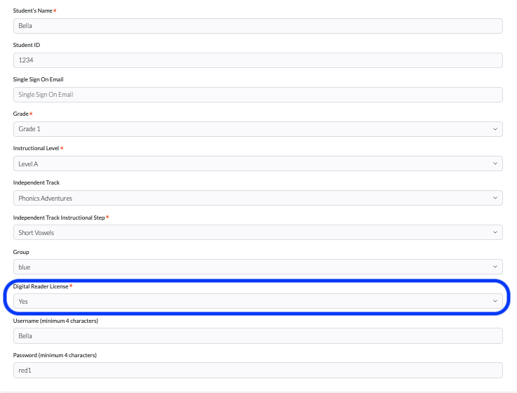 UpdateStudent-License