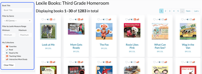 Lexile Filter