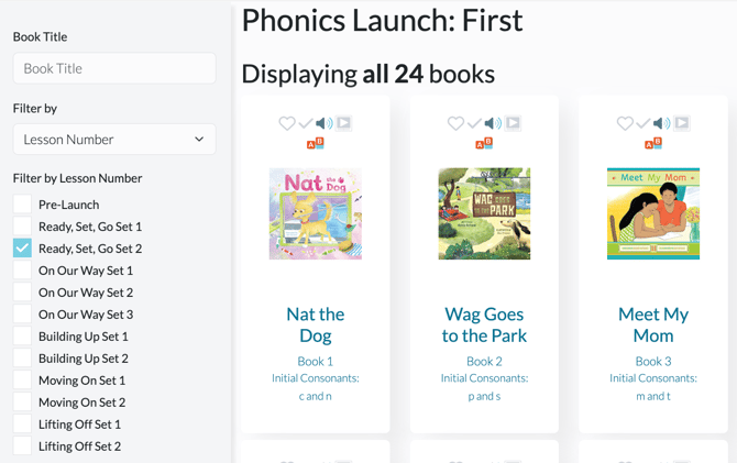 Phonics Bookshelf - Lesson Numb