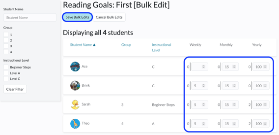save bulk edits groups